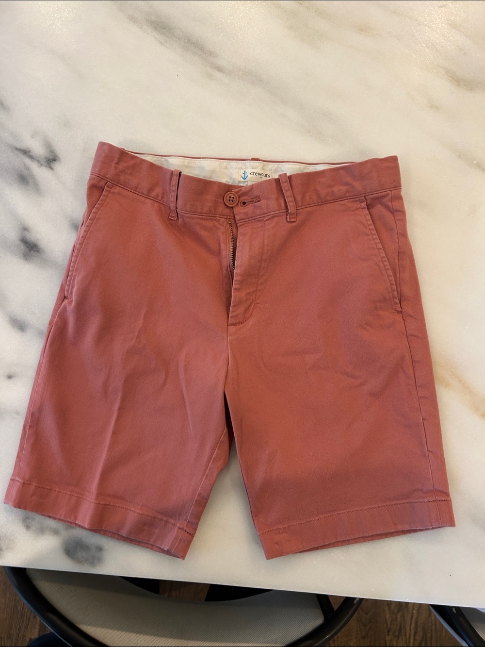 Boys J Crew Salmon Pink Chino Shorts size 14